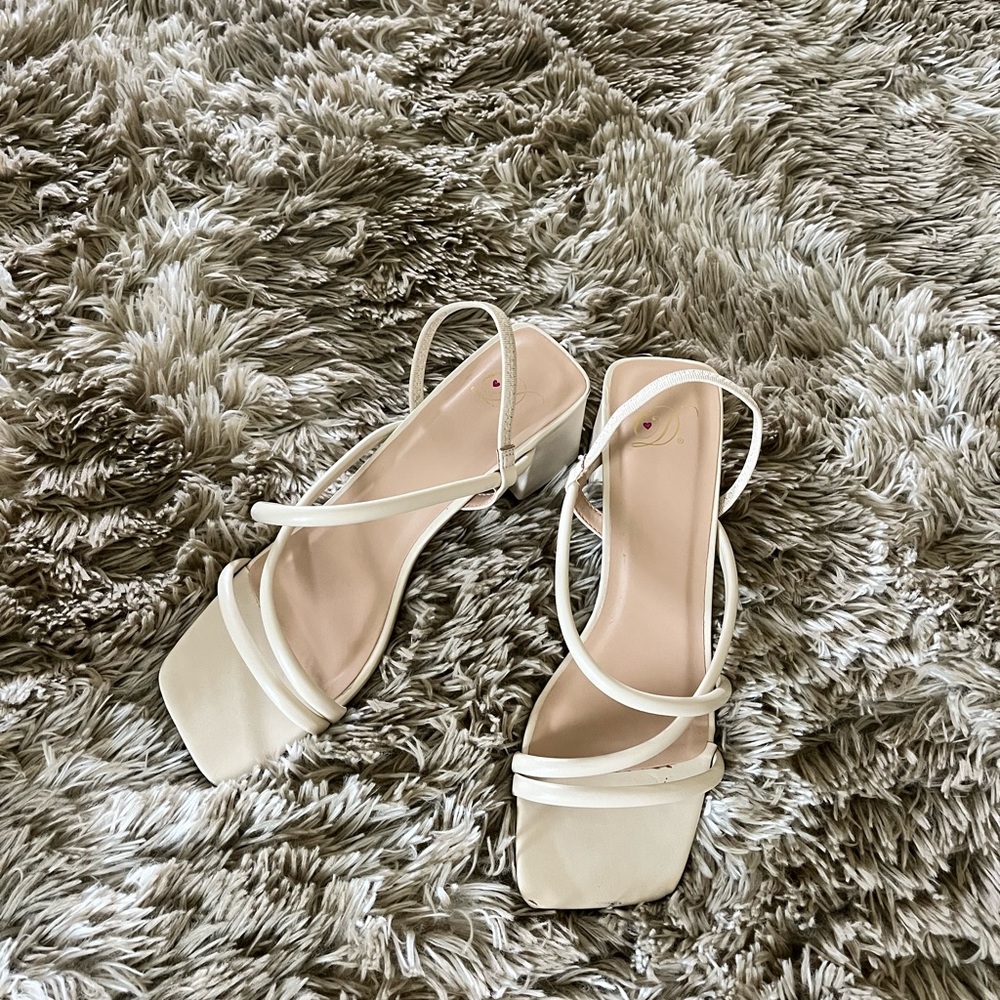 Cream colored sandals
